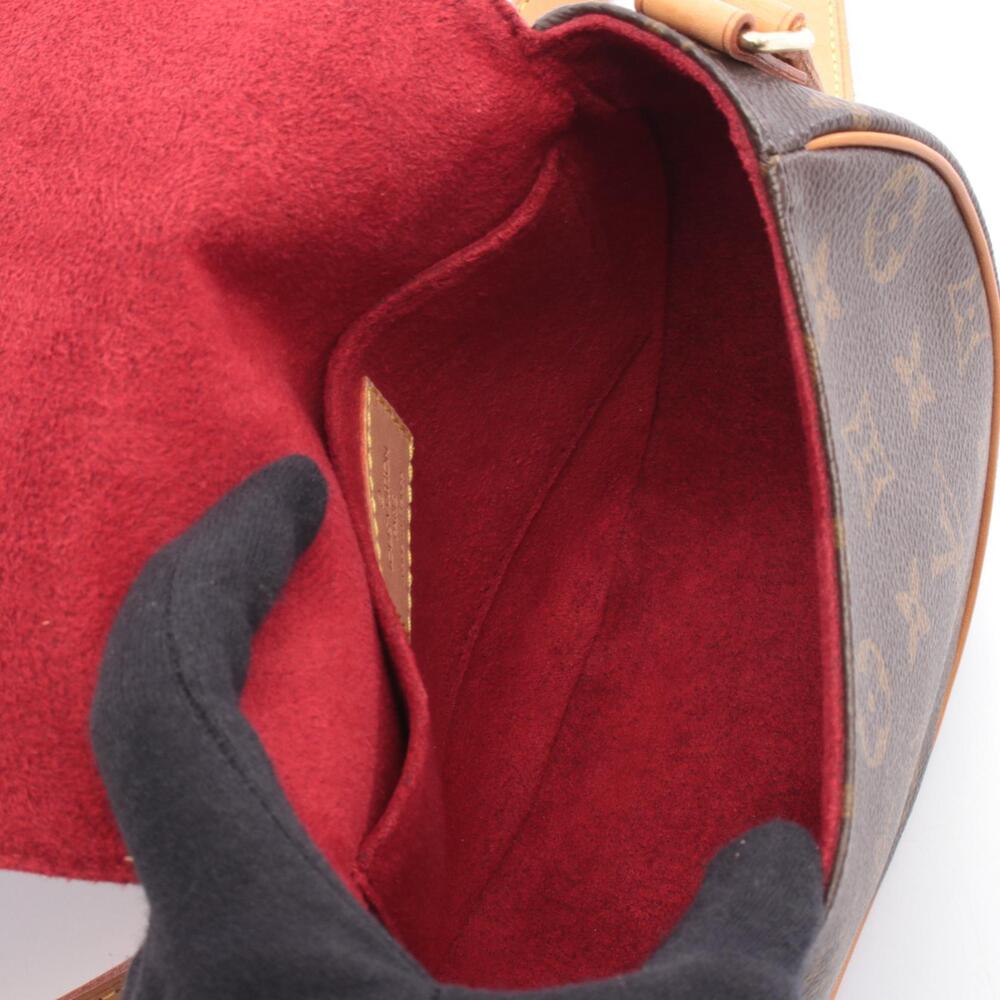Louis Vuitton Canvas Brown Monogram Bag Tambourin Leather Shoulder